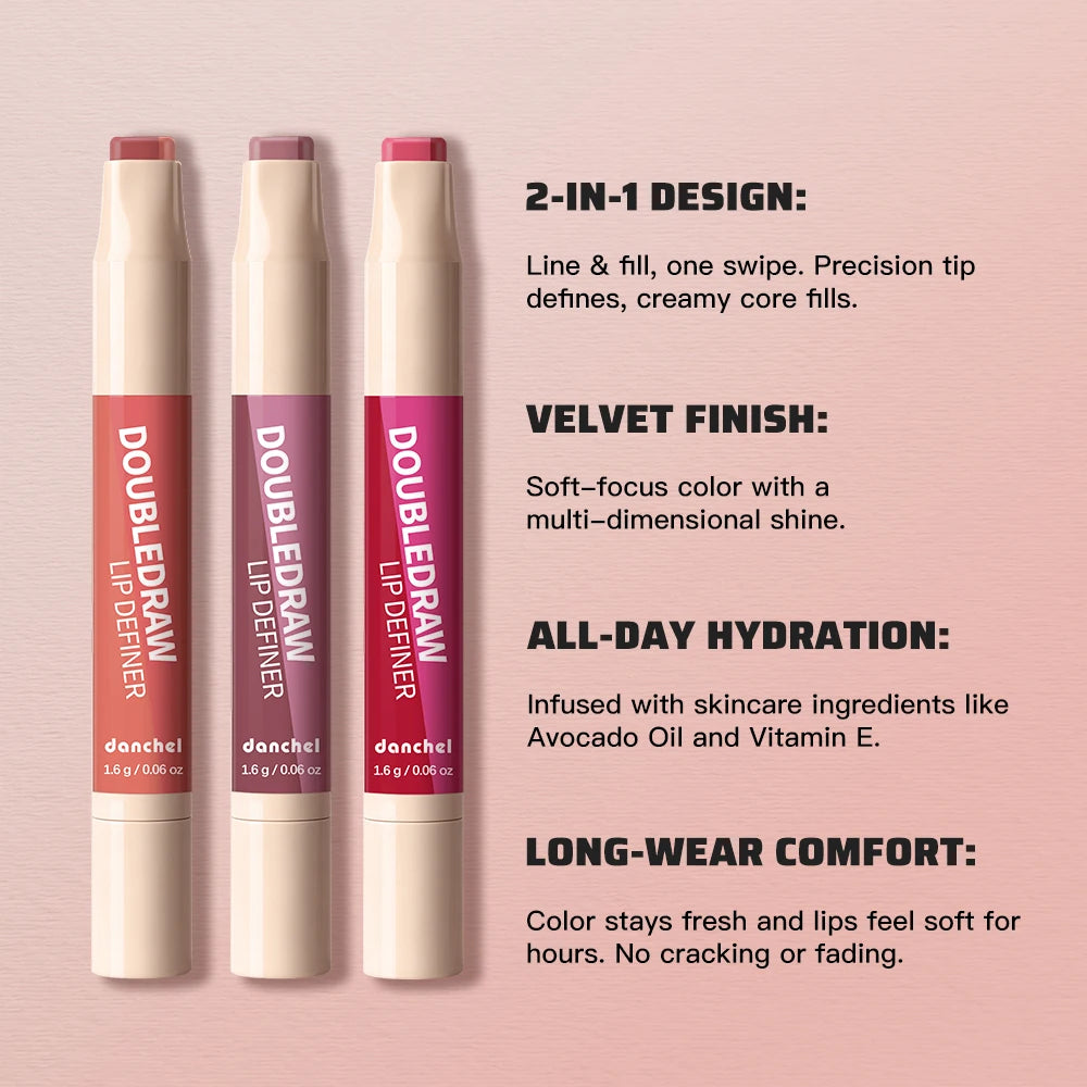 2 in 1 Lip Liner & Matte Velvet Lip Gloss Duo