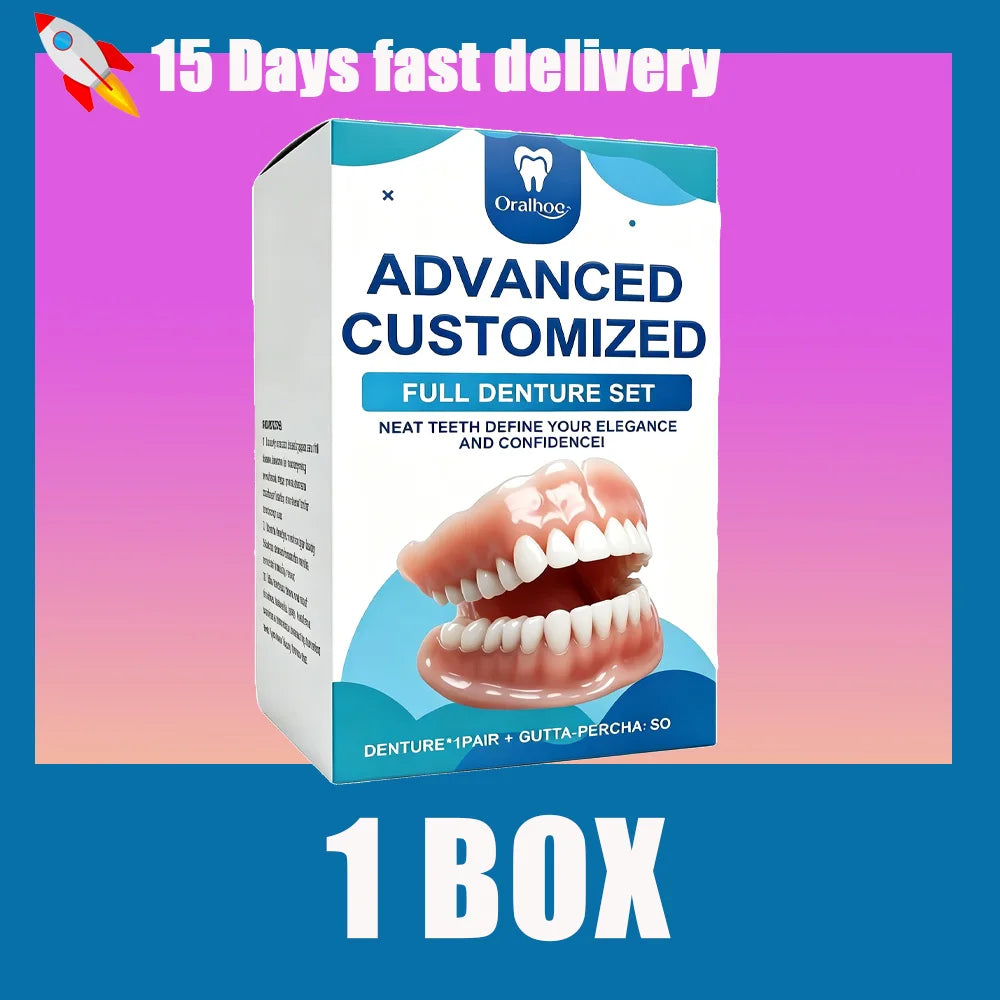 Realistic Full Denture Set Temporary False Teeth Veneers - 13