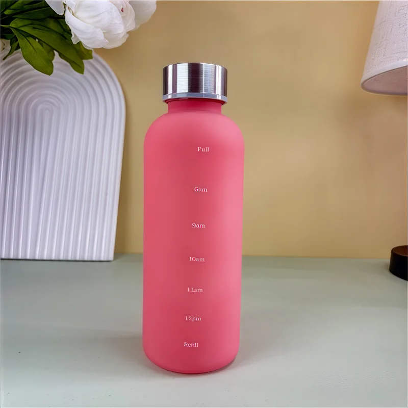 550ml Motivational Water Bottle with Time Marker Leakproof Sports Flask