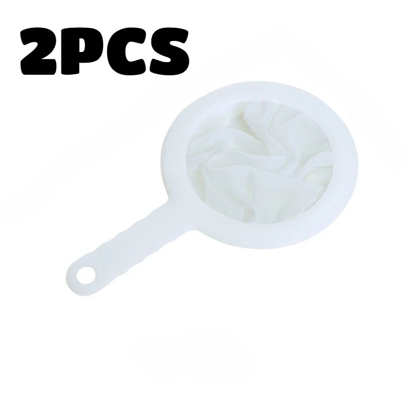 5pcs Ultra Fine Mesh Strainer Set for Soy Milk Juice Coffee Food Sieve - 16