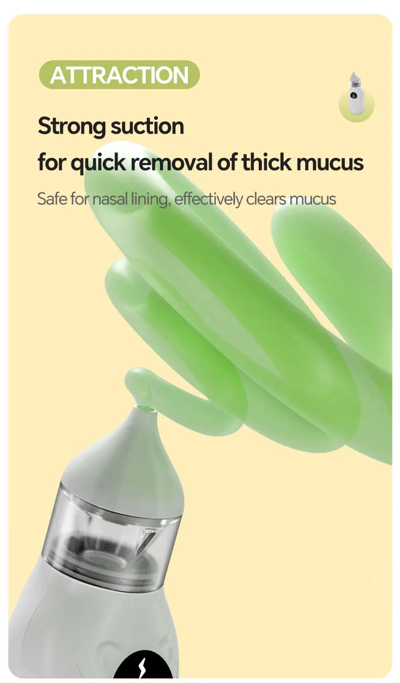 Baby Electric Nasal Aspirator Rechargeable Nose Sucker Cleaner - 11
