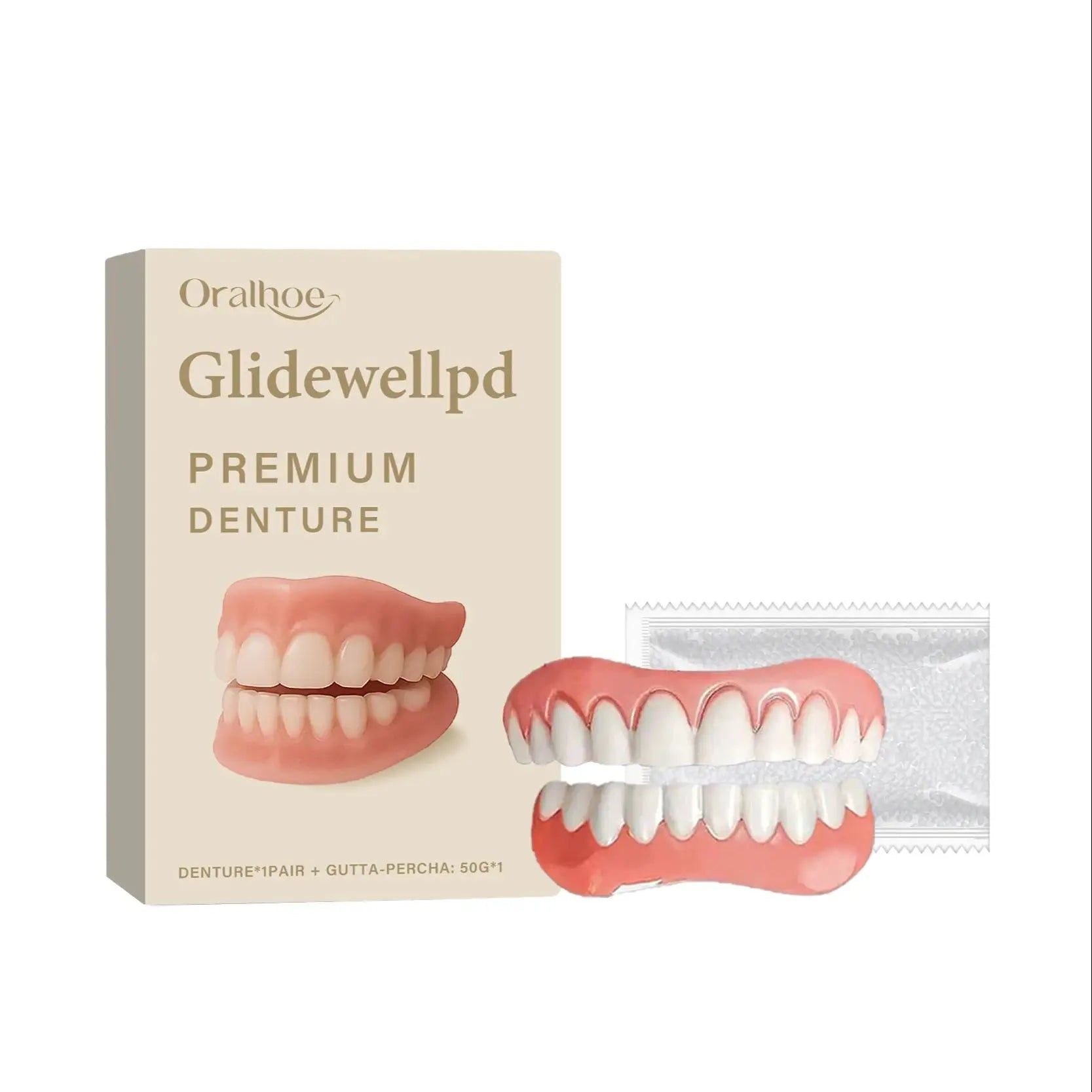 Silicone False Teeth Dentures Flexible Cosmetic Denture Reliner Kit - 15