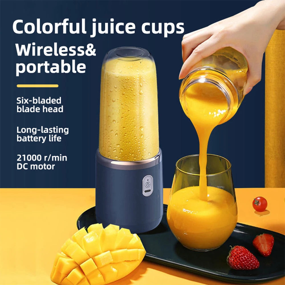 Portable Electric Juicer Cup Wireless Mini Fruit Blender
