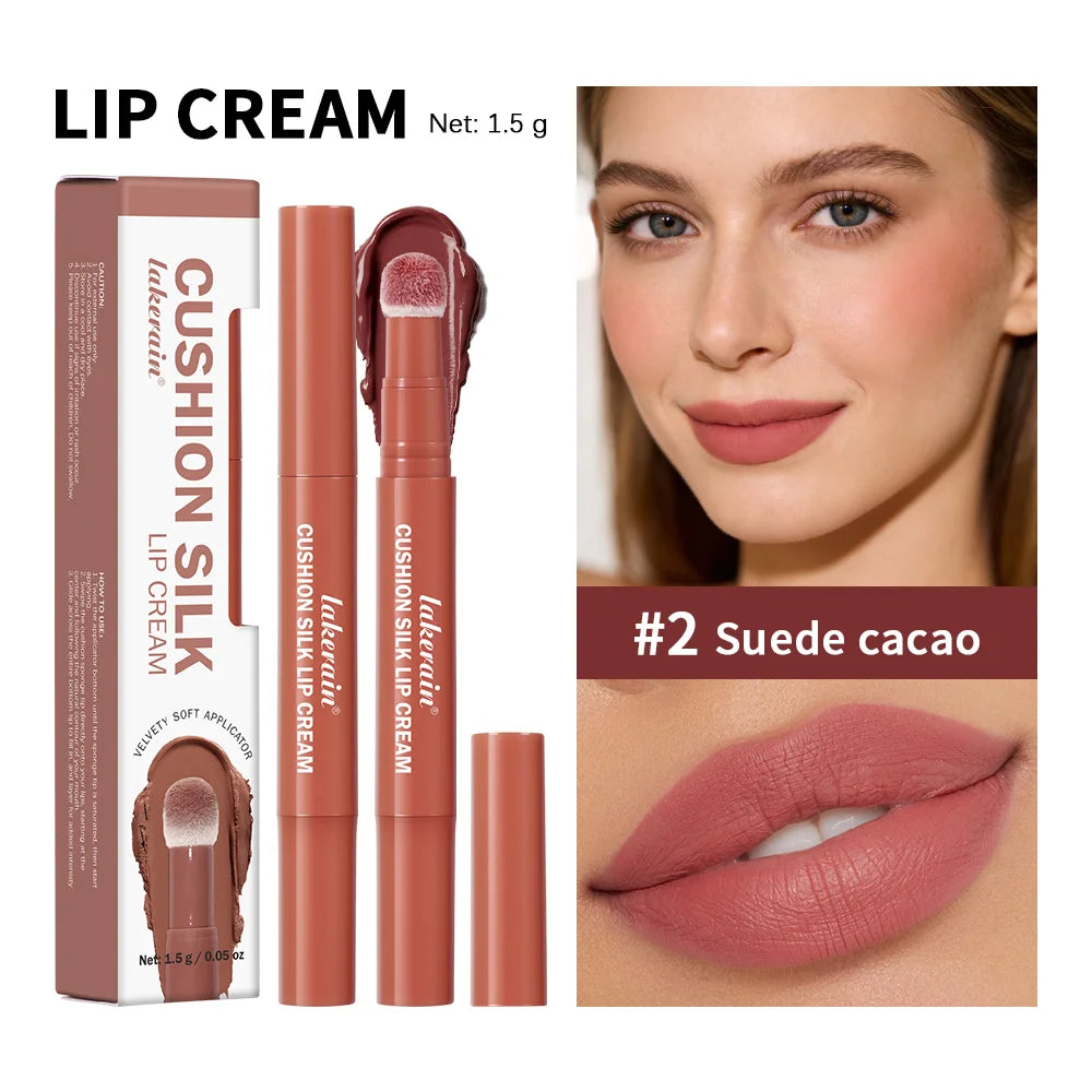 Lakerain Cushion Silk Lip Cream Matte Velvet Lip Glaze Blush - 23