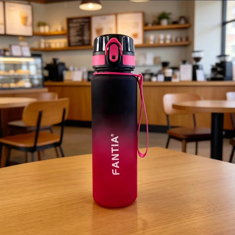 Fantia Frosted Gradient Sports Water Bottle Leak Proof Fitness Flask