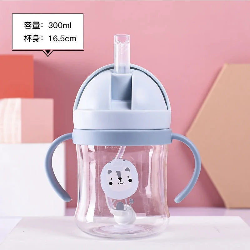 Baby Sippy Cup with Straw Gravity Ball and Handles 250ml Leakproof Bottle - 8