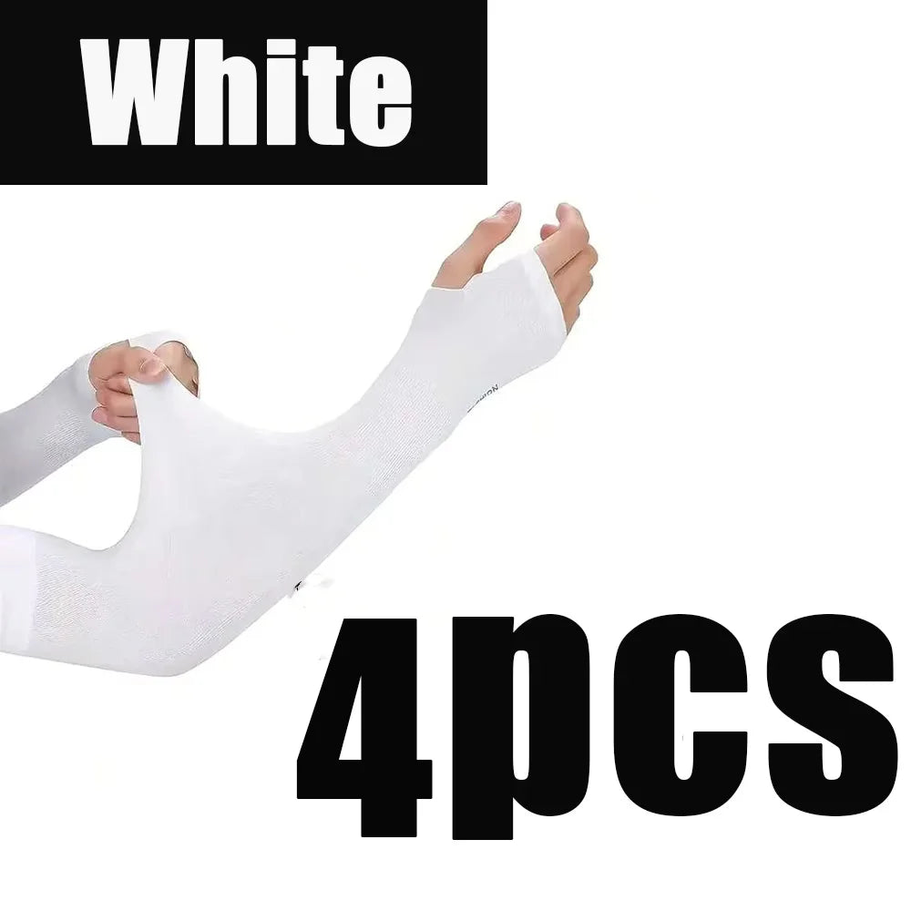 UV Protection Arm Sleeves Cooling Sunblock Covers for Sports Cycling