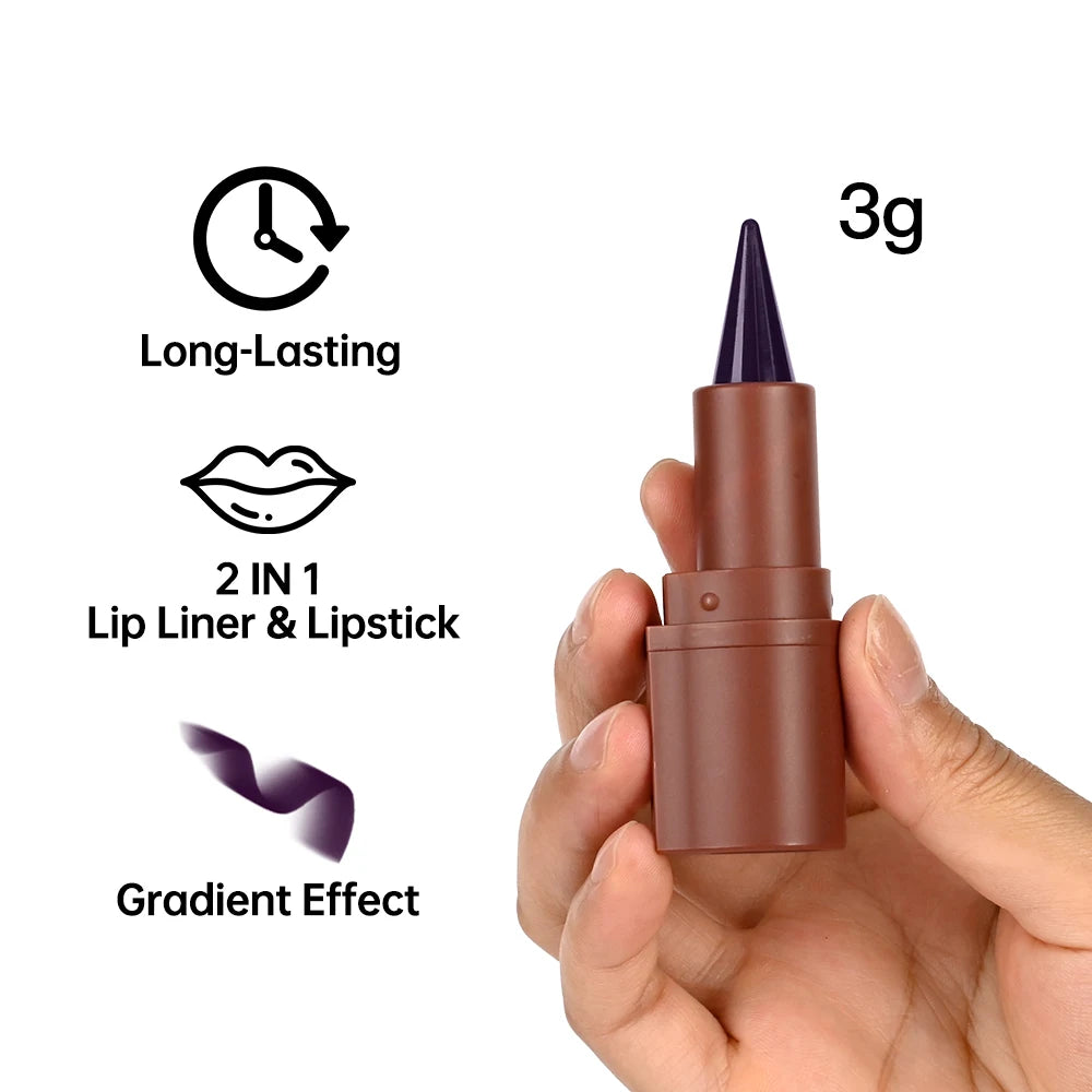 Waterproof Nude Brown Lip Liner Pencil Contour Makeup Tint - 4