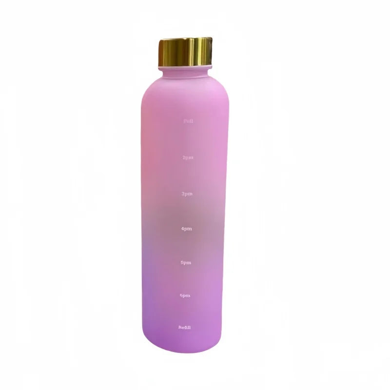 1000ml Motivational Water Bottle with Time Marker Leakproof Sport Flask - 9