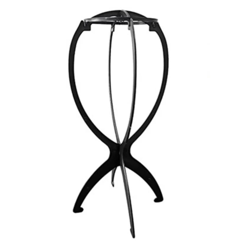 Portable Folding Wig Stand and Hat Display Holder for Travel or Salon