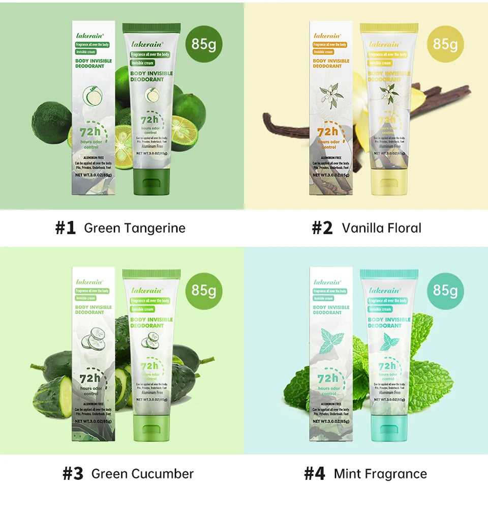 Mint Fragrance Long Lasting Odor Control Deodorant Cream