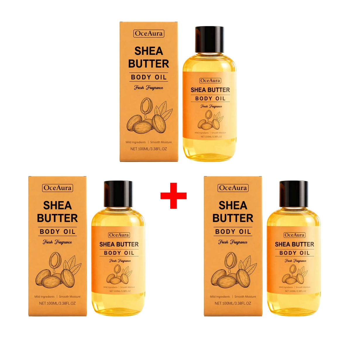 Shea Butter Body Oil Hydrating Massage Care for Dry Skin
