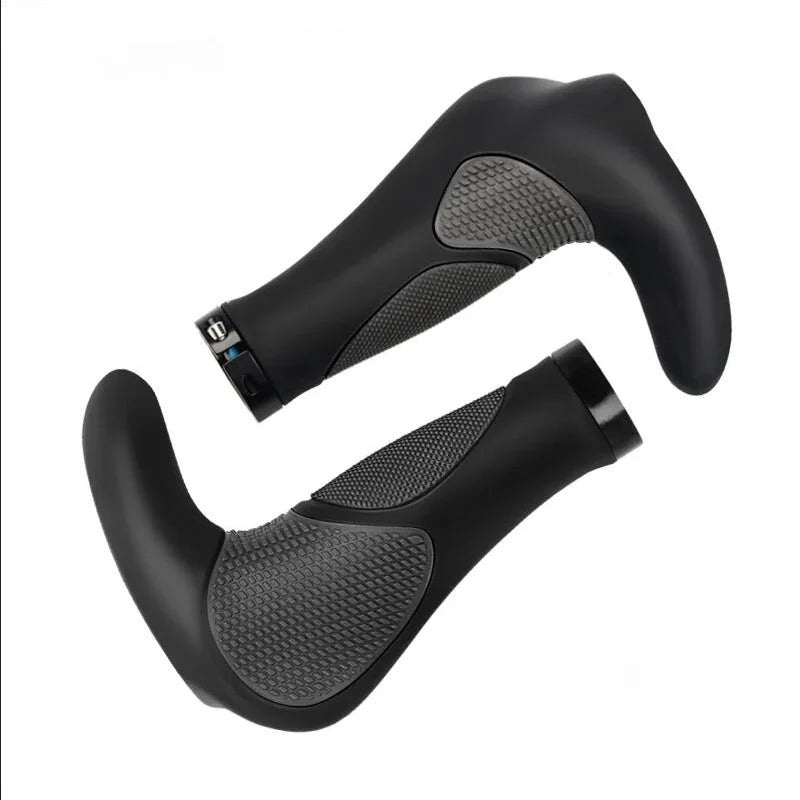 Ergonomic MTB Bike Grips TPR Rubber Shock Absorption Handlebar Covers - 1