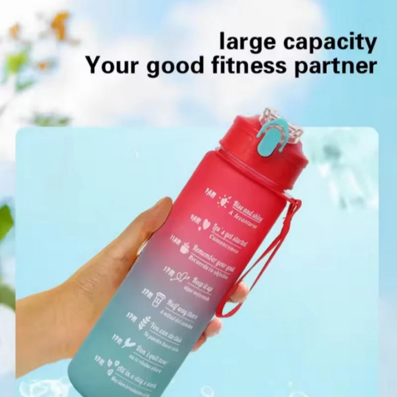 750ml Motivational Sports Water Bottle Leak Proof Fitness Hydration Cup