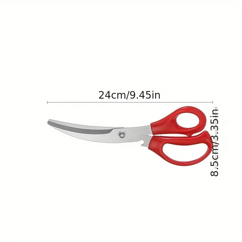 2pc Stainless Steel Kitchen Scissors Heavy Duty BBQ Meat Poultry Shears - 6