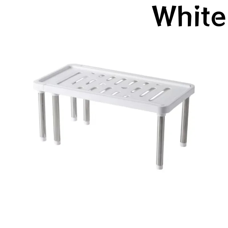 Retractable Kitchen Shelf Organizer Adjustable Counter Storage Rack