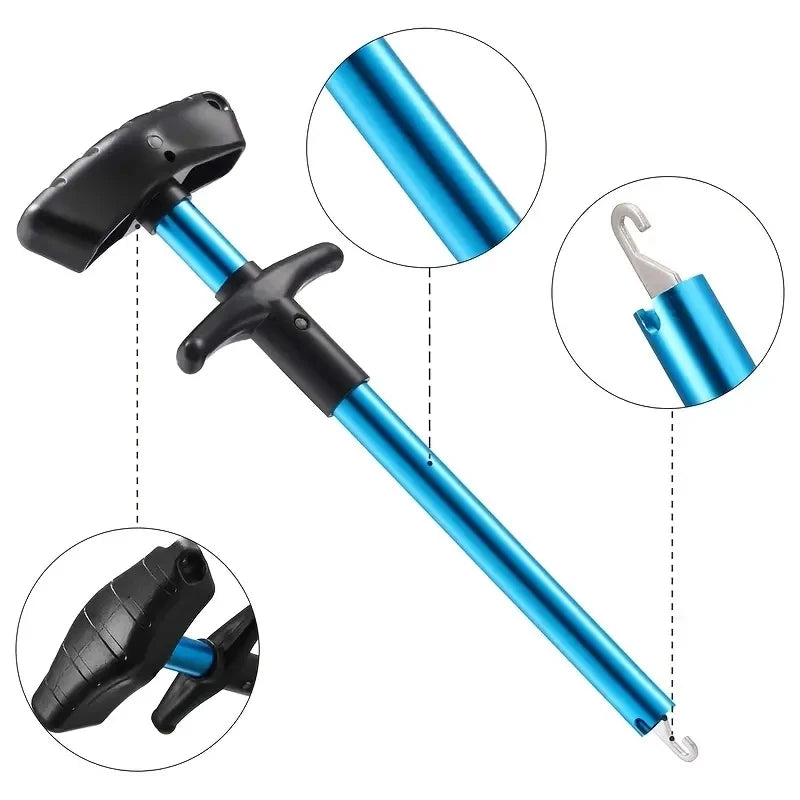 Aluminum Fish Hook Extractor T-Handle Dehooker Fishing Tool - 6