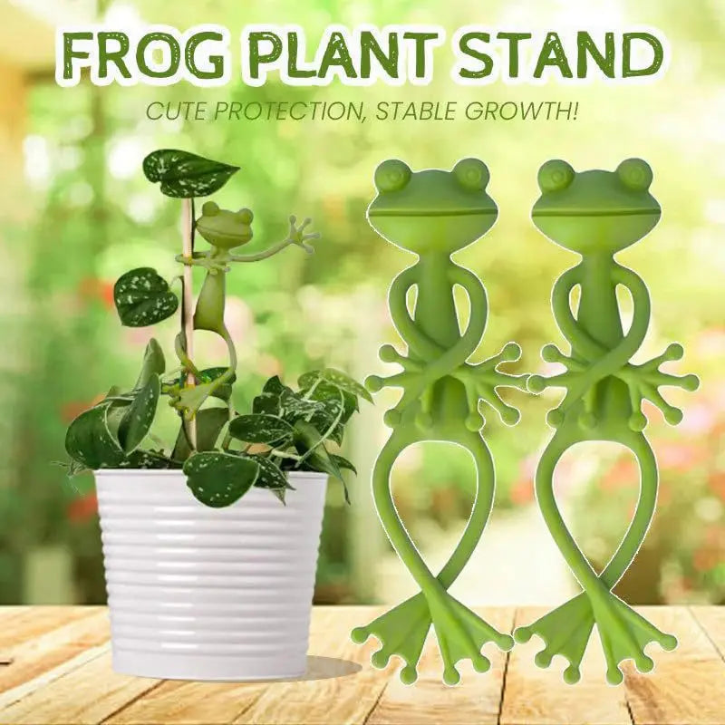 Frog Plant Support Stakes Climbing Vine Clips Garden Decorative Holders