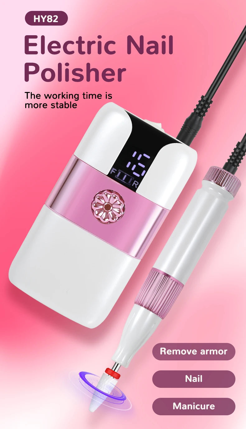 Rechargeable Professional Nail Drill Machine File Set - 7