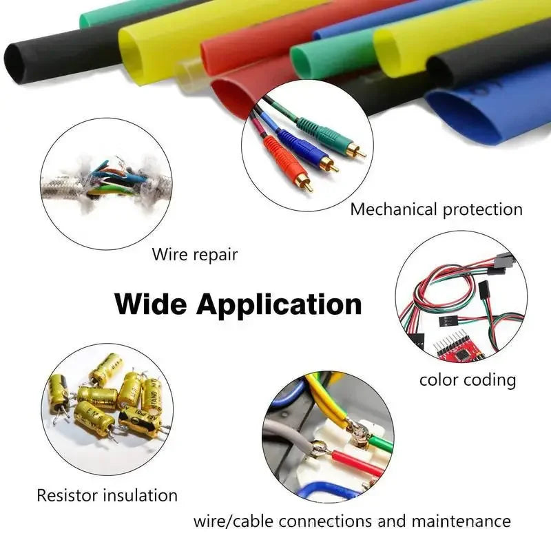 Heat Shrink Tubing Kit Electrical Wire Insulation Sleeve Wrap Set