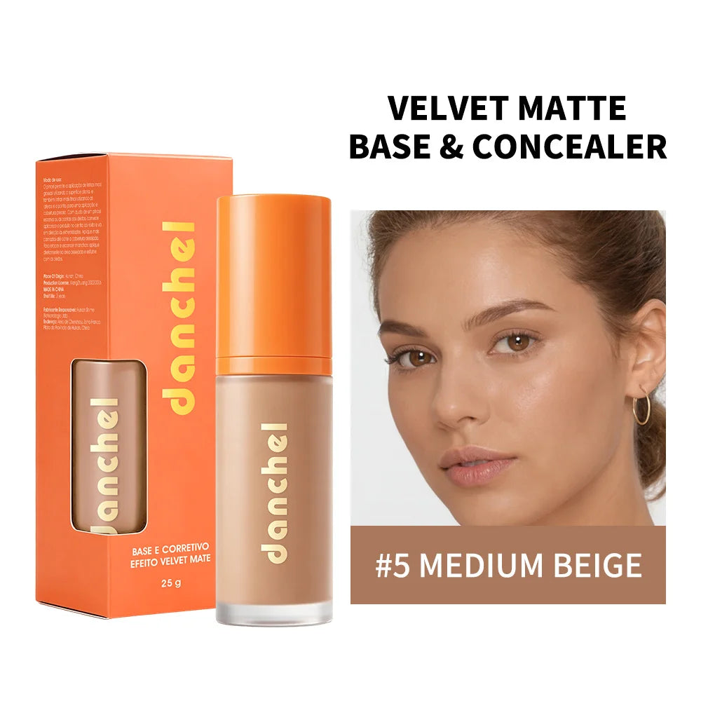 2-in-1 Liquid Foundation & Concealer Matte Face Makeup