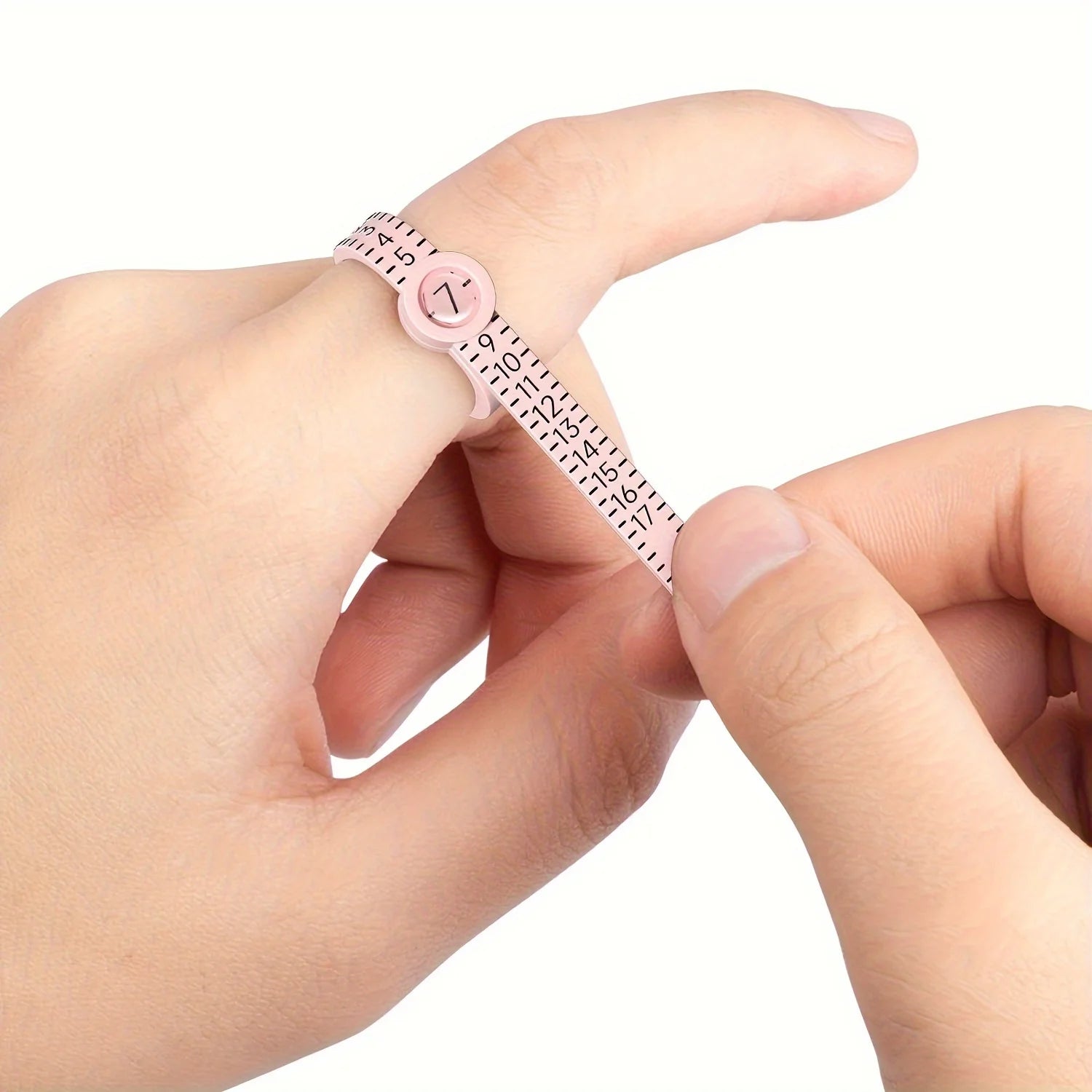 Adjustable Ring Sizer Gauge with Magnifying Glass US Size 1-17