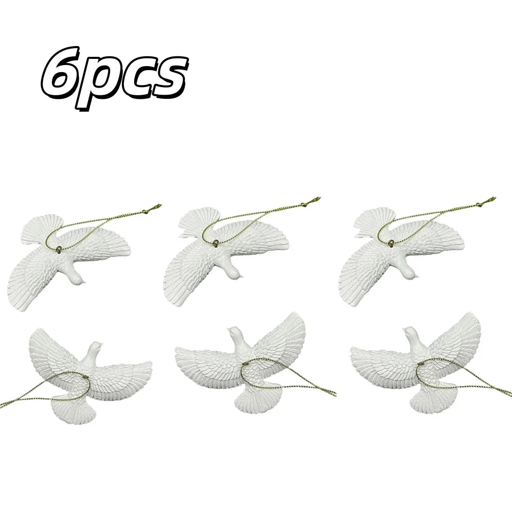Peace Dove Christmas Ornaments Resin Hanging Tree Decor Gift Set