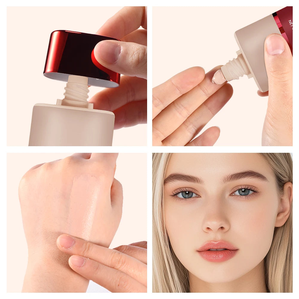 Blur Base Balm BB Cream with Applicator Brush Foundation Makeup