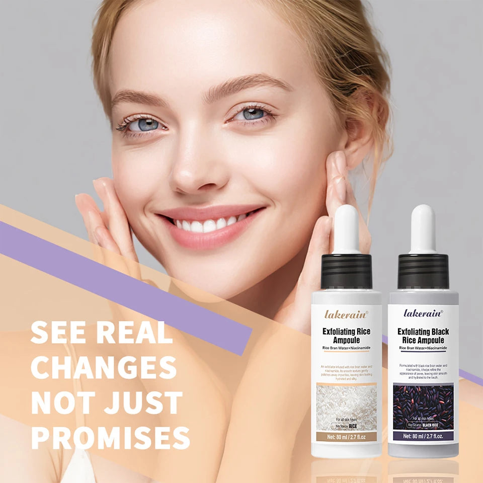 White Black Rice Exfoliating Serum Peeling Hydrating Toner