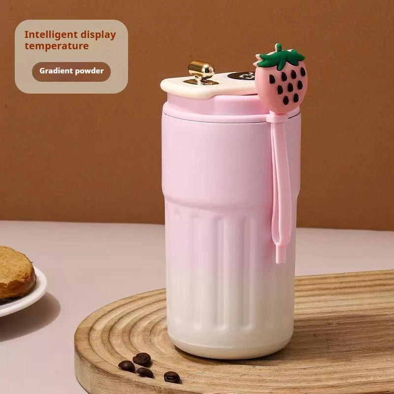 Smart Stainless Steel Coffee Mug with LED Temperature Display Travel Flask - 27