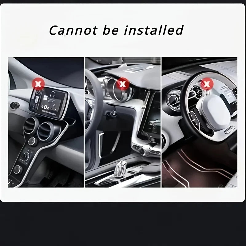 Car Dashboard Phone Holder Clip Rotary Navigation Mount Stand - 6