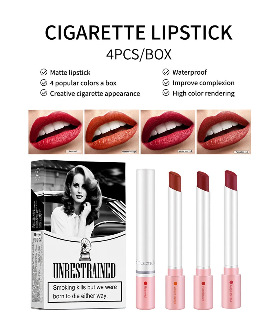 Matte Lipstick Set Waterproof Long Lasting Lip Tint Makeup - 8