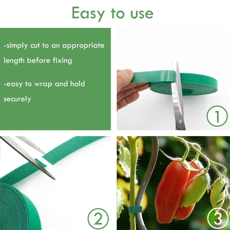 Adjustable Plant Ties Green Gardening Cable Straps for Climbing Vines - 3
