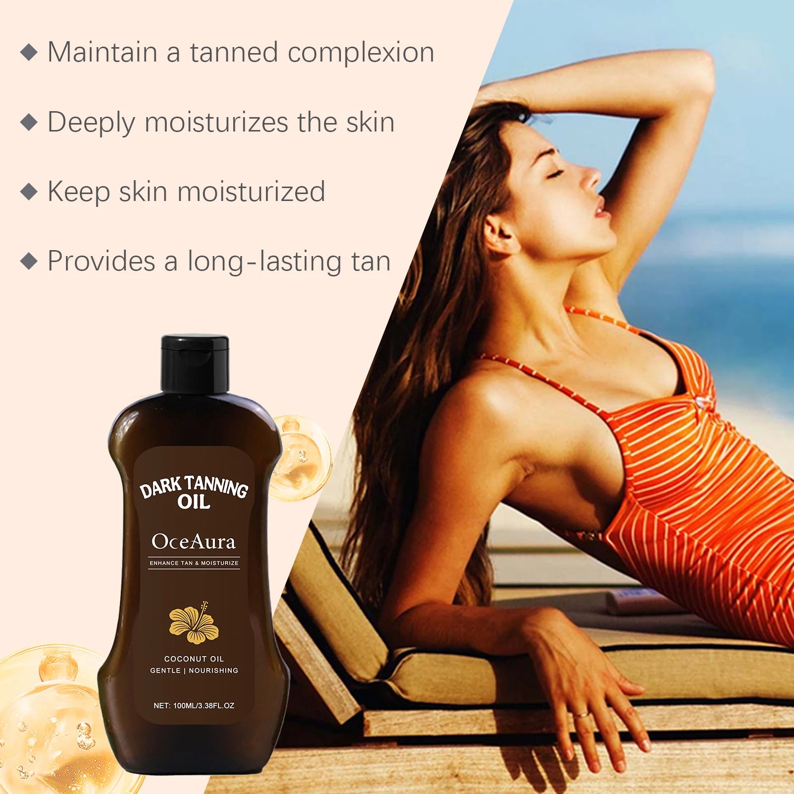 Coconut Oil Dark Tanning Oil Sun Lotion Deep Bronze - 11
