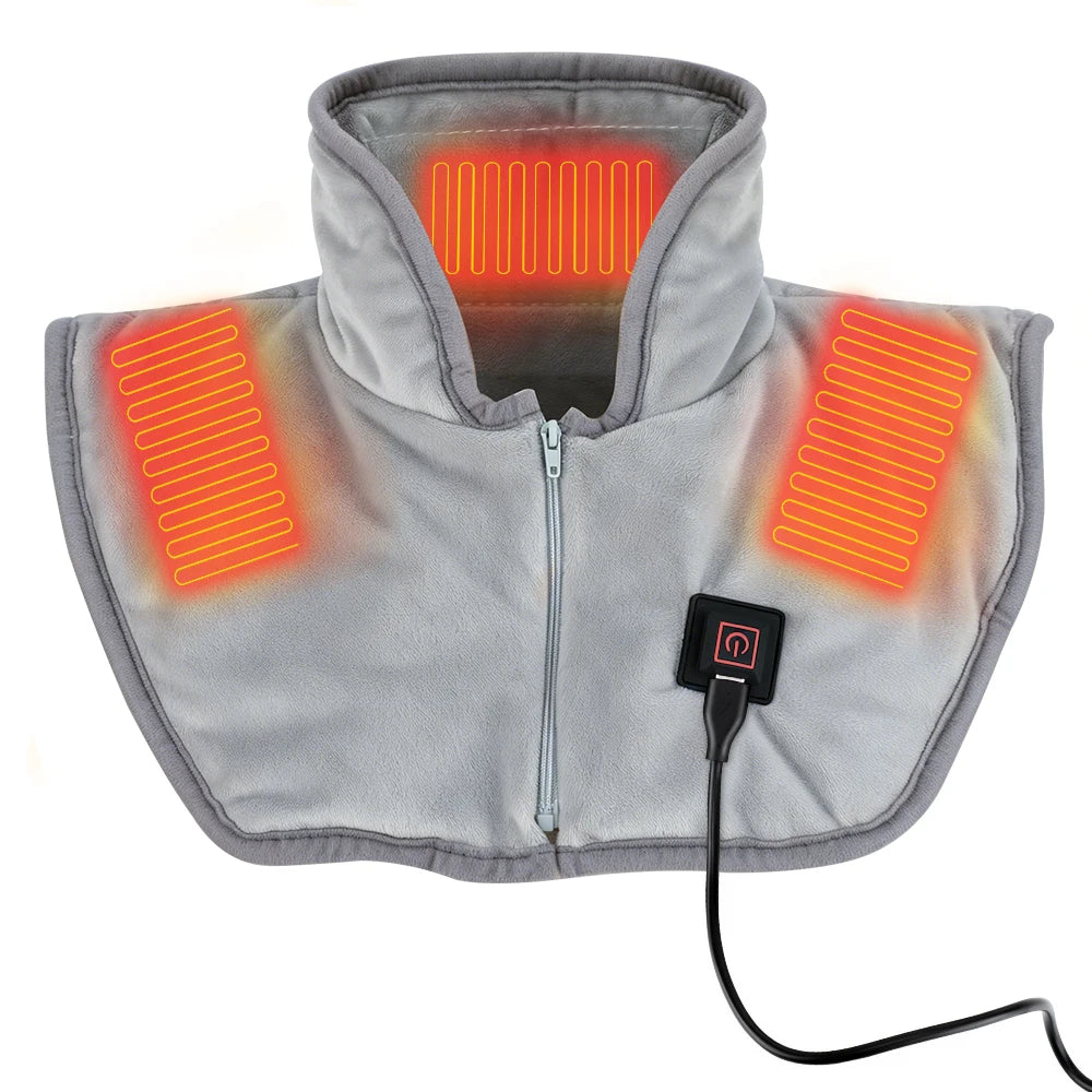 Electric Heated Shoulder and Neck Pad USB Hot Compress Shawl Wrap