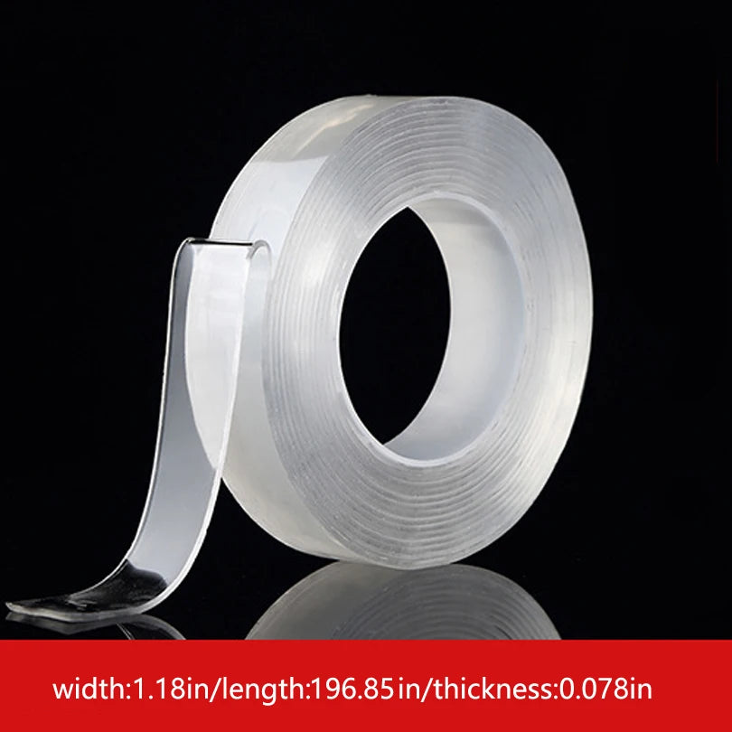Transparent Nano Tape Double Sided Adhesive Washable Anti Slip Grip - 13