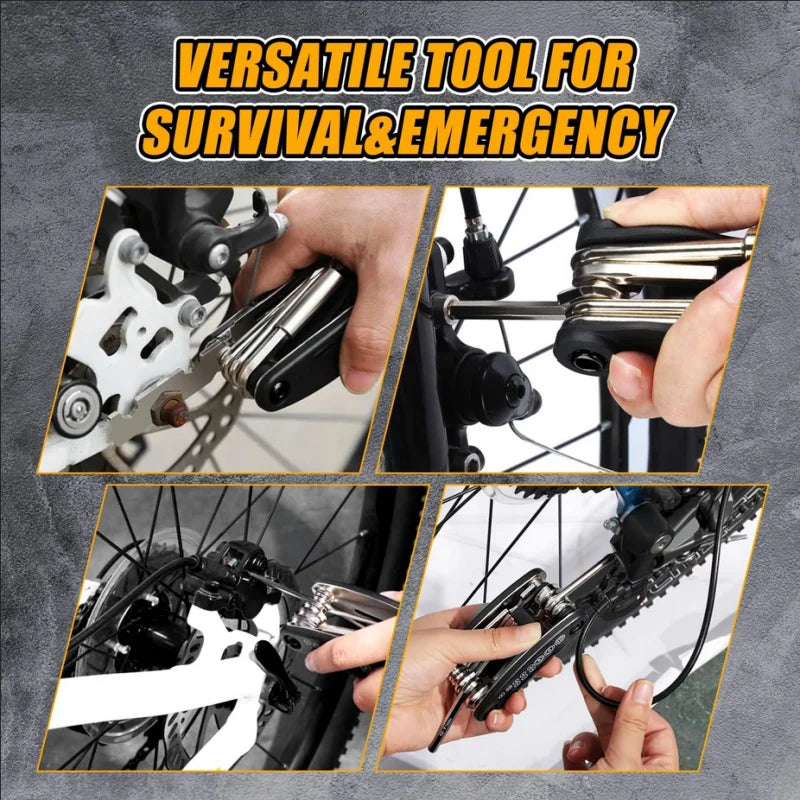 16-in-1 Bike Multitool Portable Cycling Repair Kit for Mountain Road Bikes