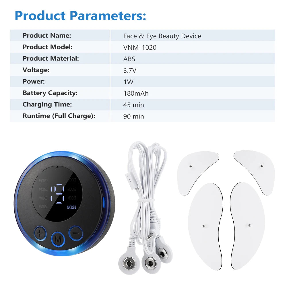 Electric EMS Eye Beauty Massager Facial Lifting Anti Wrinkle Tool
