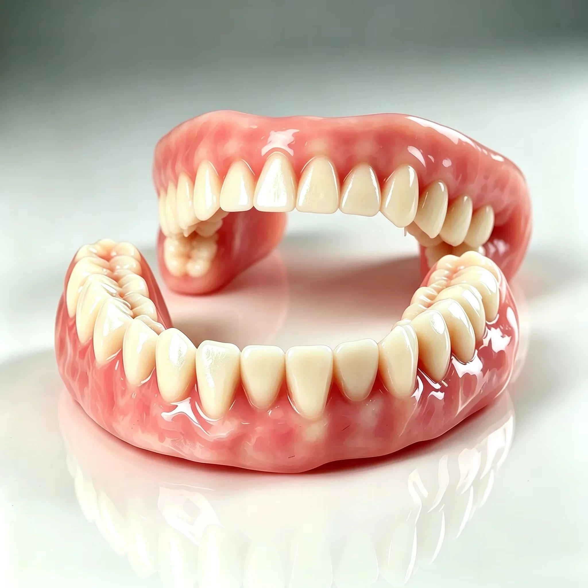 Complete Denture Set False Teeth With Storage Case And Toothbrush - 7