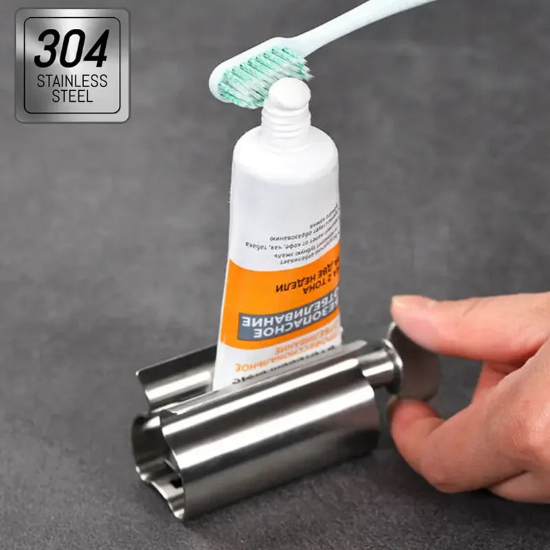 Stainless Steel Toothpaste Squeezer Tube Wringer Rolling Dispenser