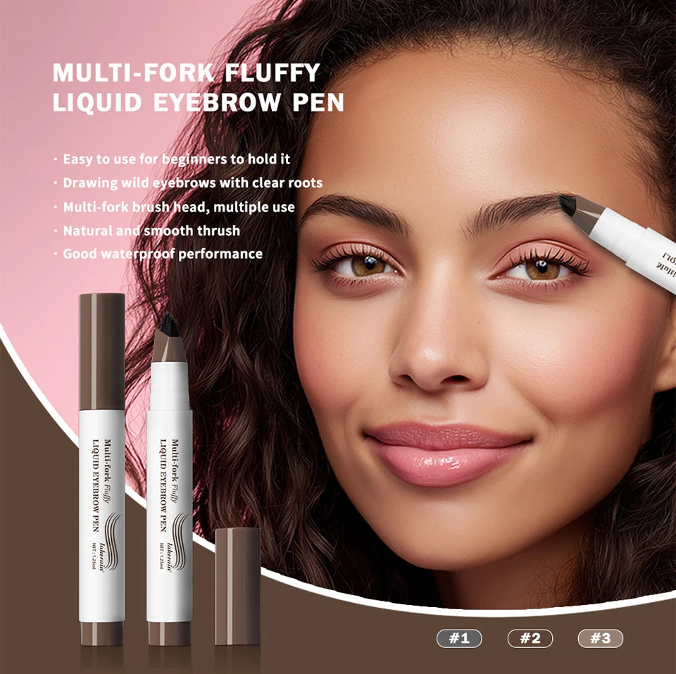 Waterproof Liquid Eyebrow Pencil Multi Fork Tattoo Pen - 11