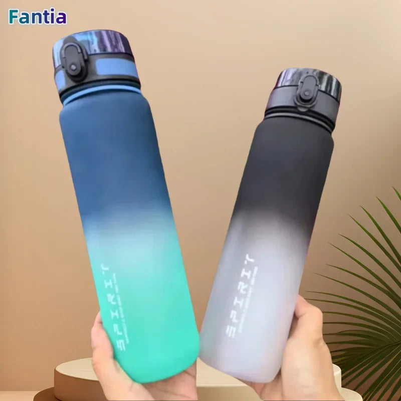 Fantia Motivational Sports Water Bottle Leak Proof Gym Jug 500ml 1000ml