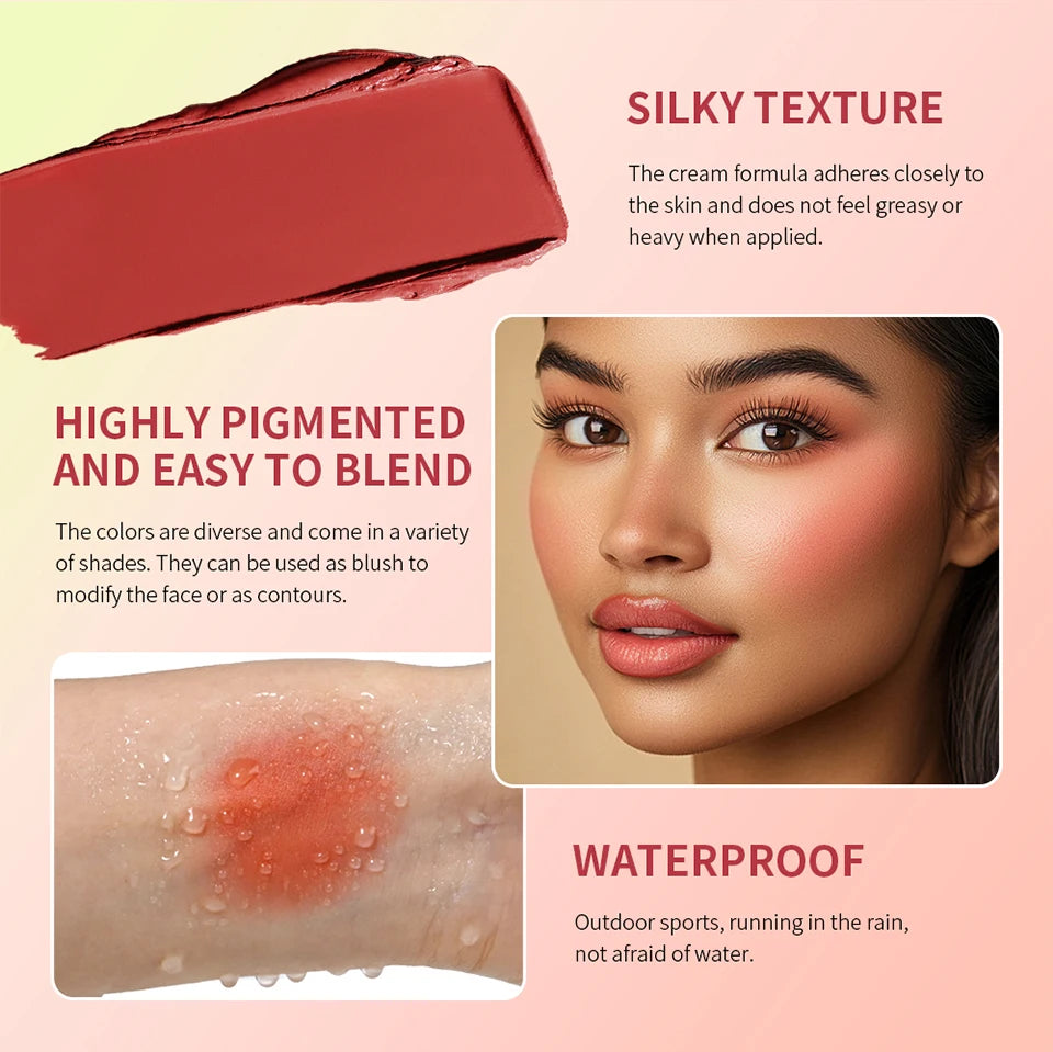 Blush Eyebrow Cream Highlighter Palette Matte Shimmer Makeup Cosmetics