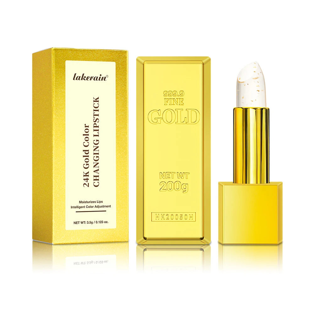 24K Gold Color Changing Lipstick & Moisturizing Lip Balm