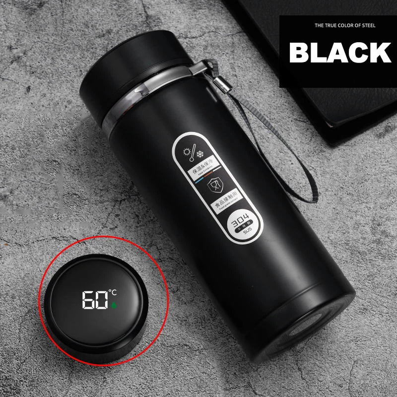 SoftAura Smart Thermos Bottle LED Temperature Display Vacuum Flask 500ml