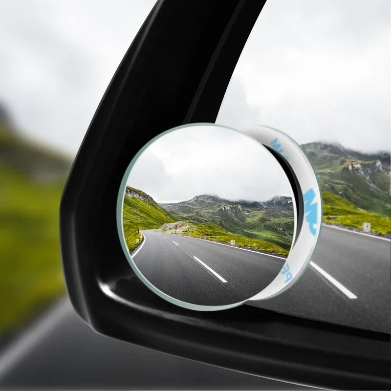 2Pcs Car Blind Spot Mirrors Adjustable Wide Angle Rearview Round Mirror - 12
