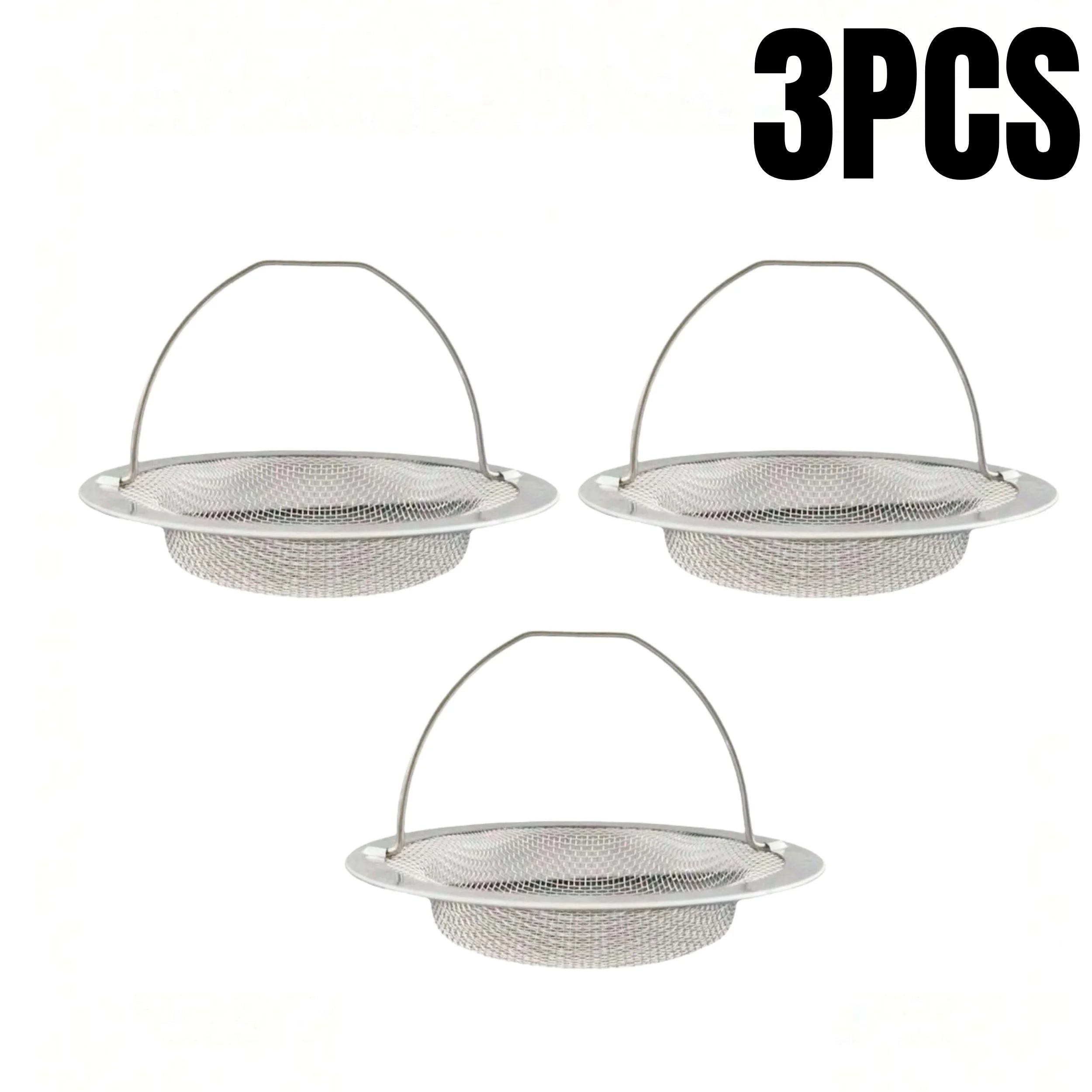 Stainless Steel Kitchen Sink Strainer and Drain Filter Basket with Handle - 16