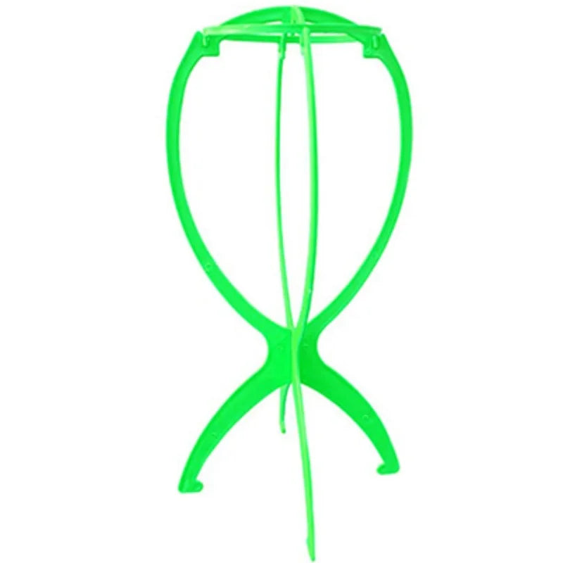 Portable Folding Wig Stand and Hat Display Holder for Travel or Salon