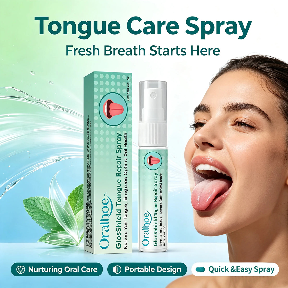 Tongue Repair Spray for Coated Tongue and Bad Breath Relief