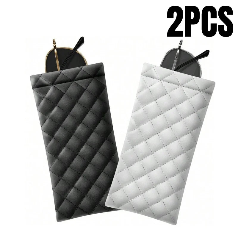 Soft PU Leather Eyeglasses Case Portable Sunglasses Pouch Organizer